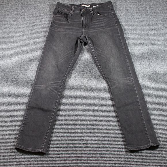 Levi’s Classic Mid Rise Skinny Womens 31x30 Charcoal Gray Stretch - Picture 2 of 10